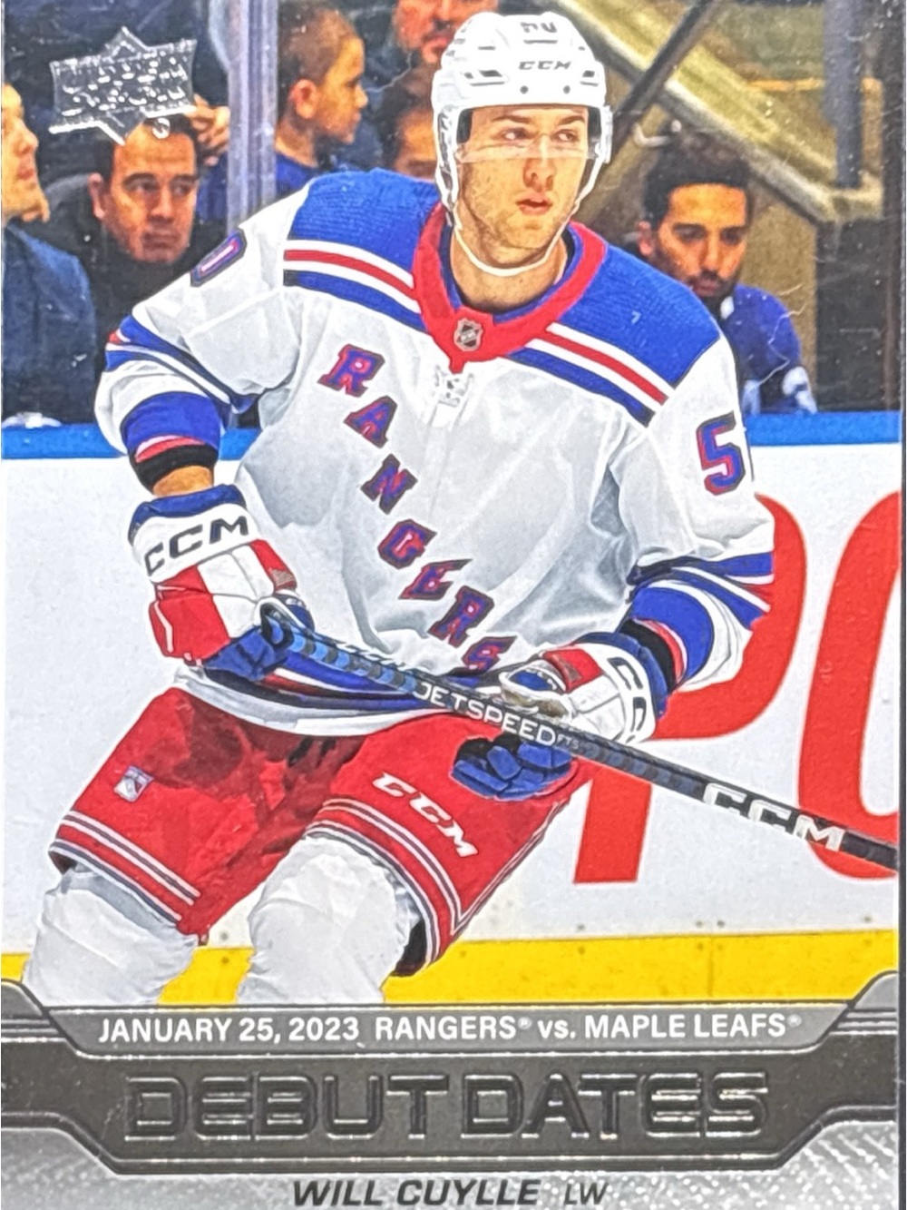 Upper Deck CCM Will Cuylle Rangers Hockey Trading Card